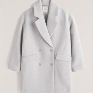 Abercrombie & Fitch Light Gray Pea Coat